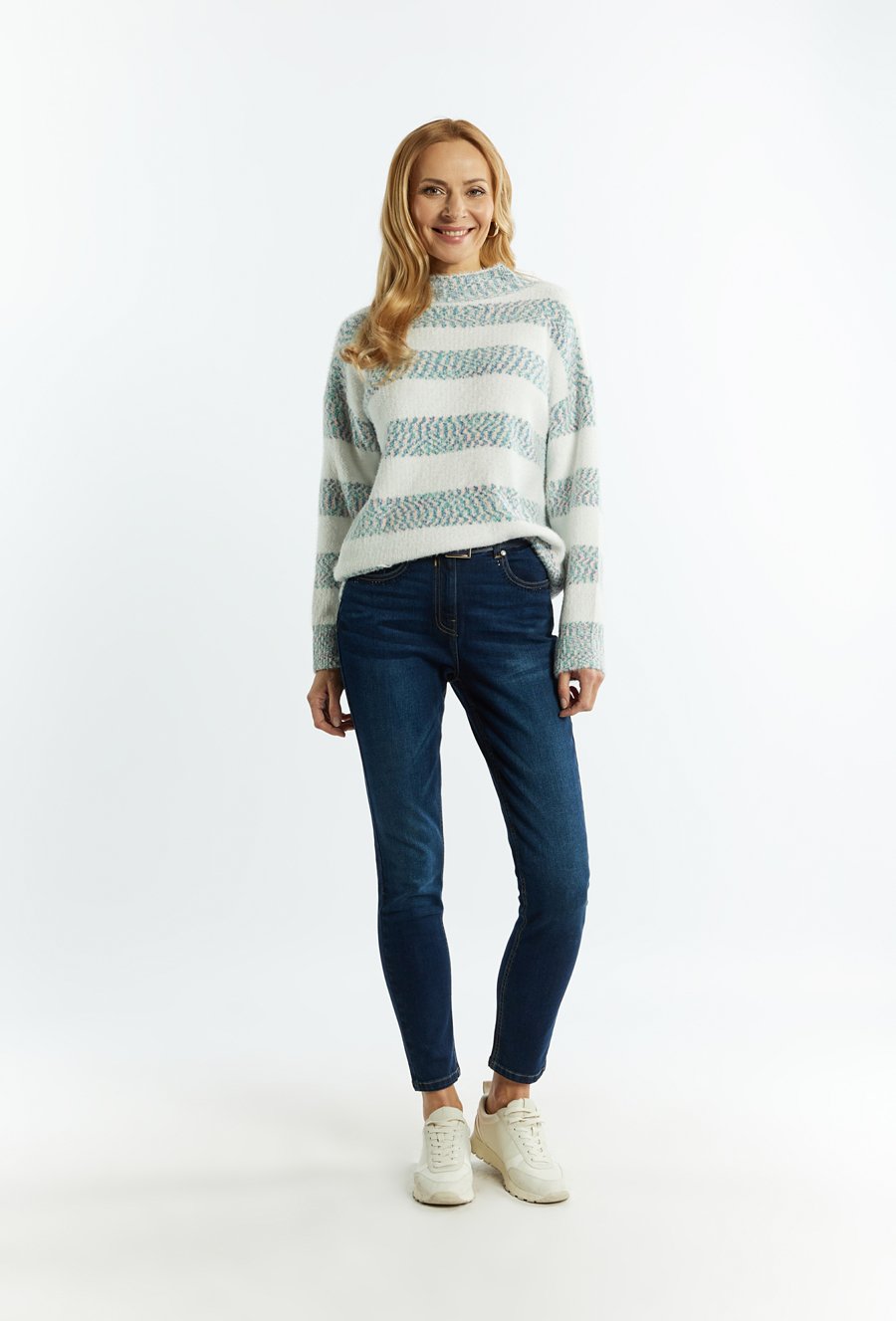 Sweter damski w paski