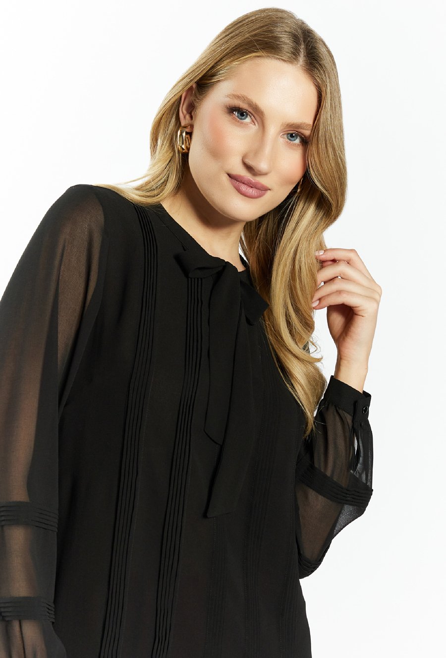 Bluzka damska z dekoracyjnym wiązaniem