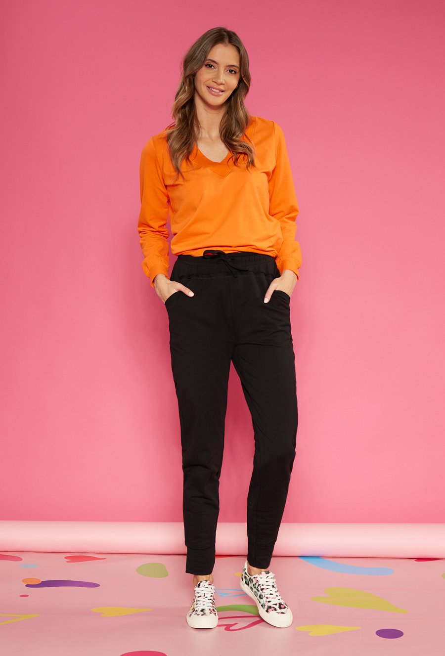 Dresowe spodnie z bawełny