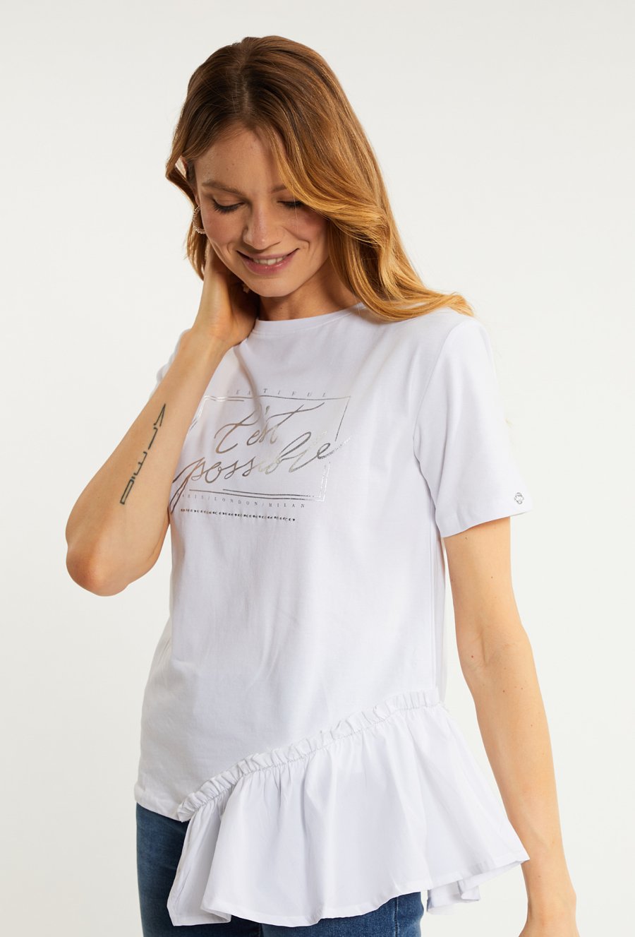 Bluzka z falbanką na dole