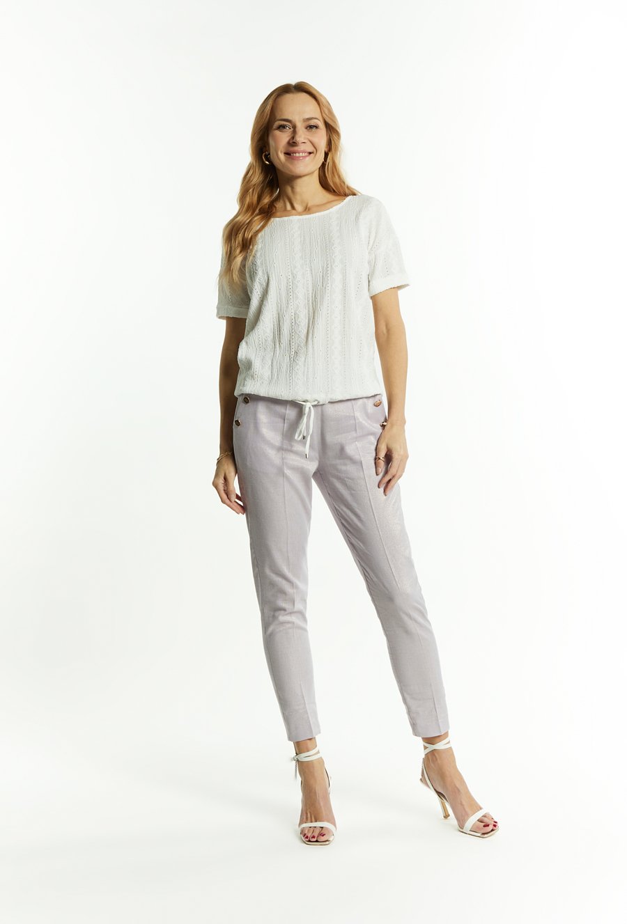 Ażurowa bluzka damska