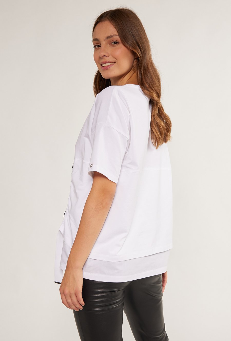 Bluzka z przekładanym materiałem