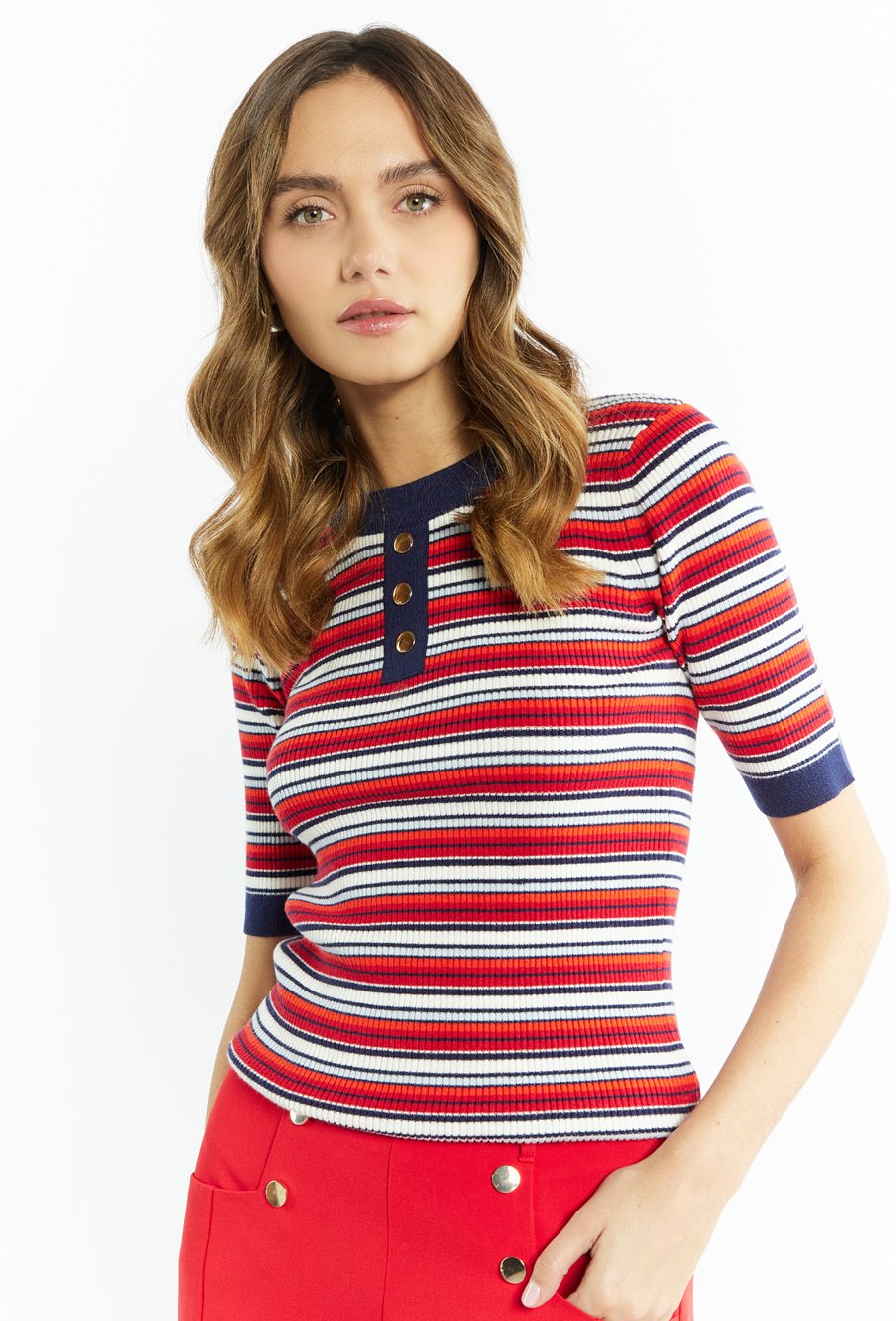 Sweter damski w paski