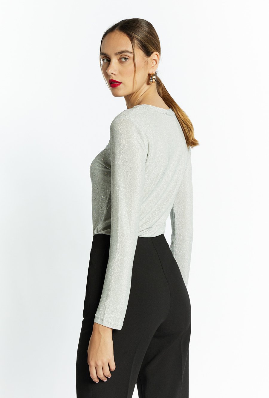 Połyskująca bluzka damska