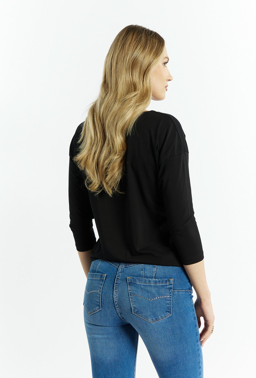 T-shirt damski z wiązaniem