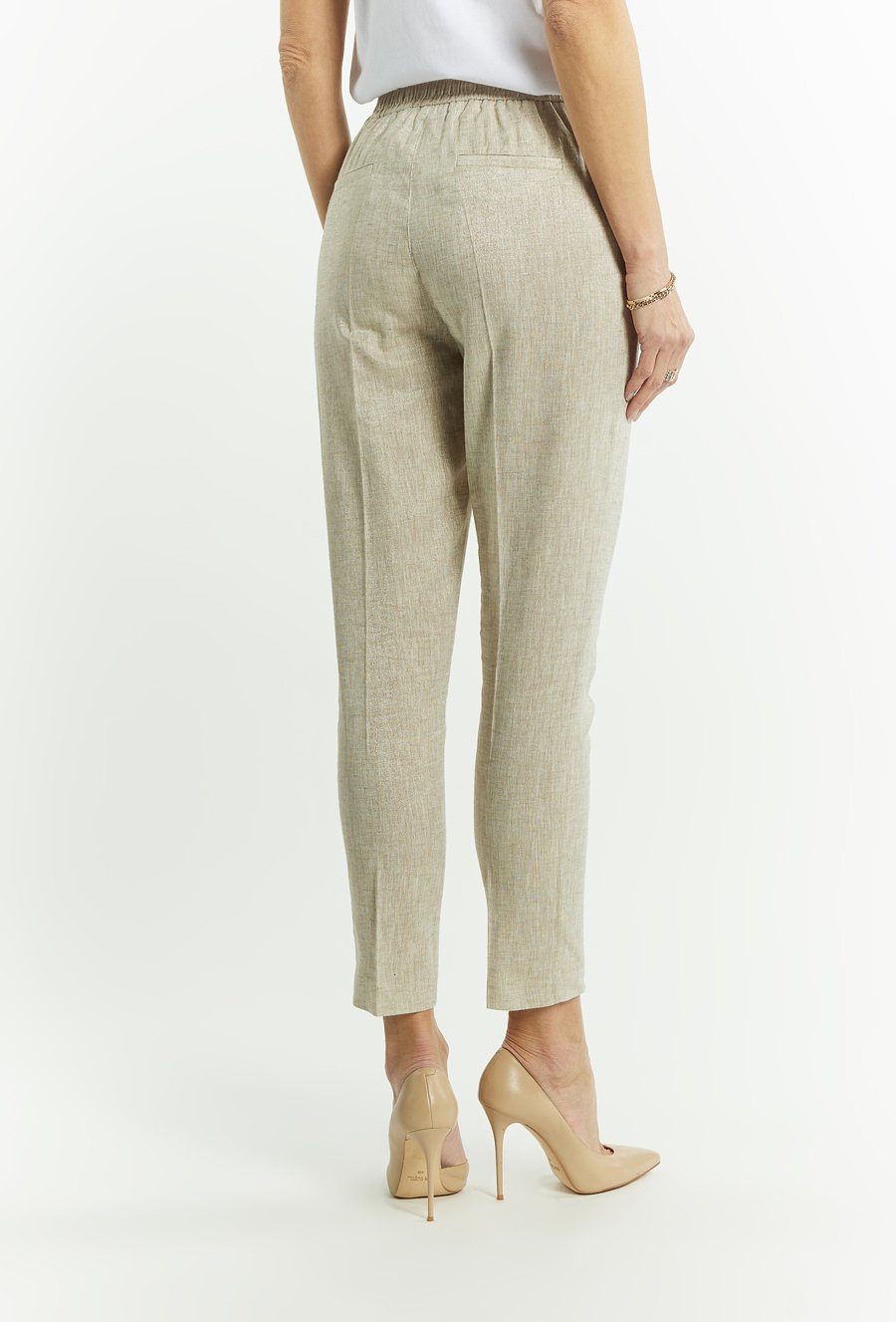 Połyskujące spodnie damskie