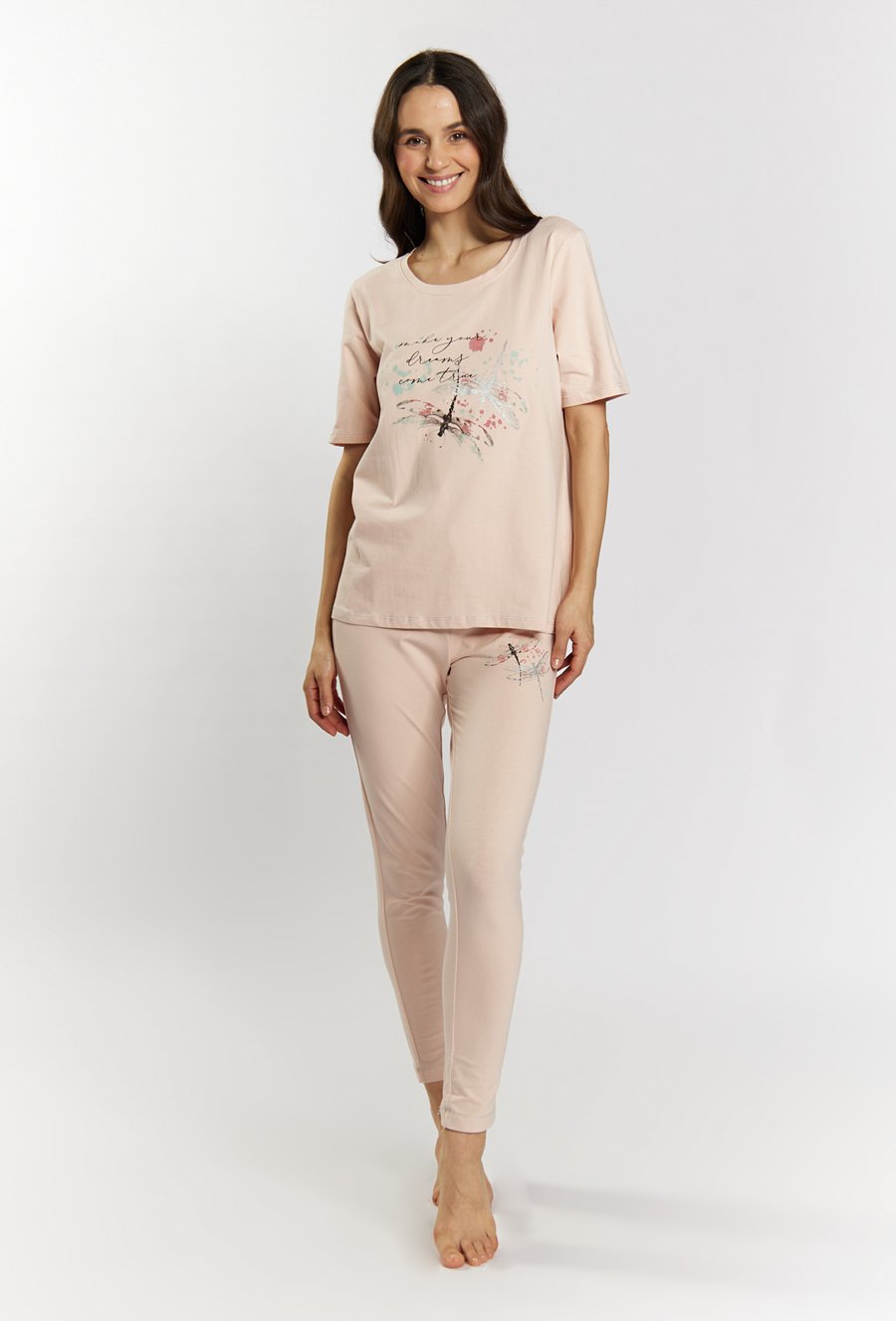 G&oacute;ra od piżamy z ozdobnym nadrukiem