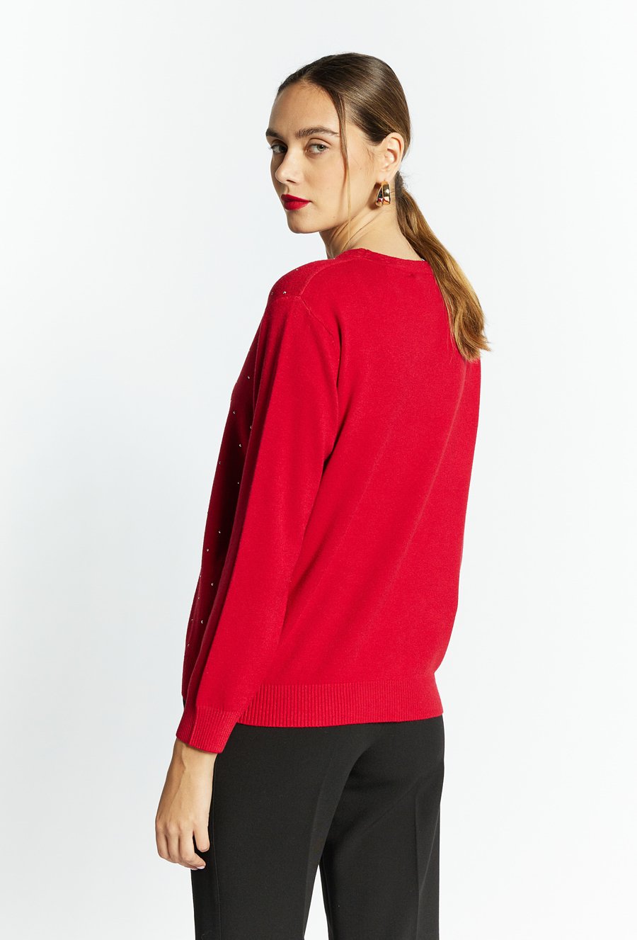 Sweter damski z dżetami