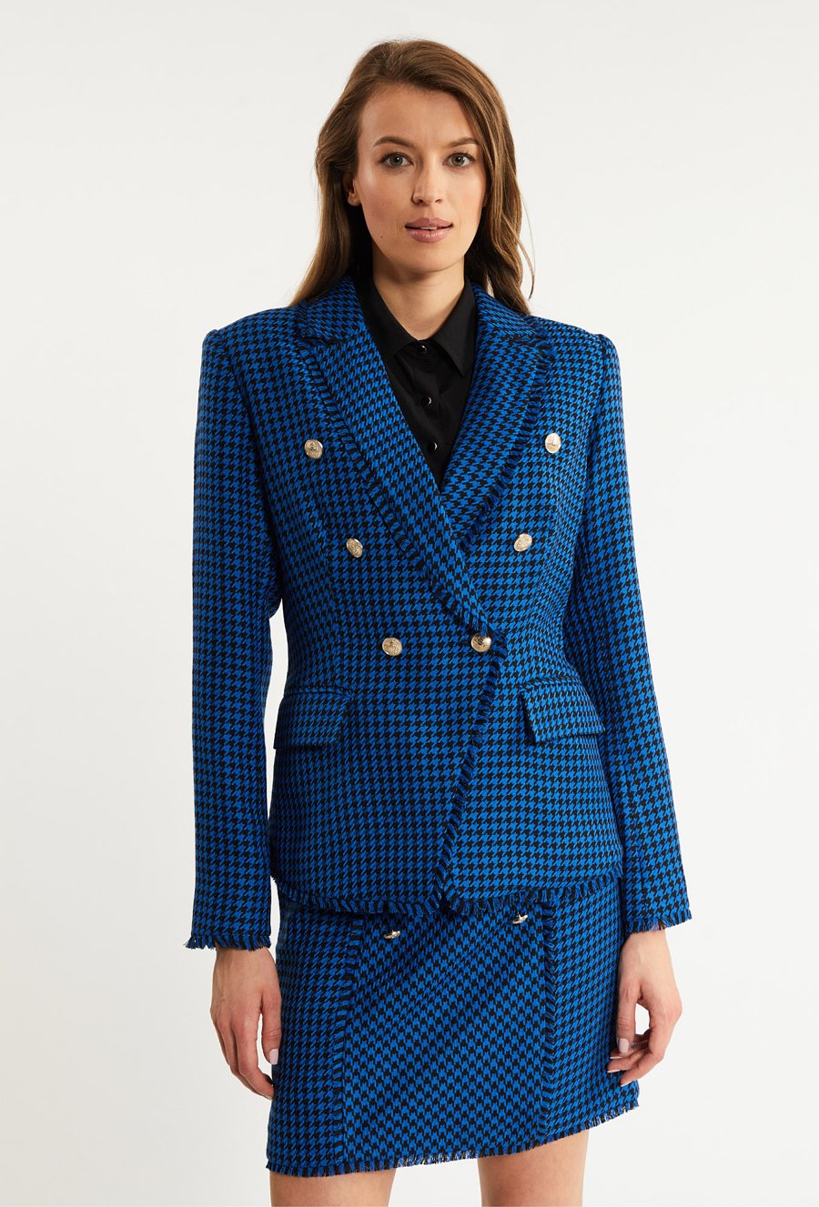 Wzorzysty żakiet damski