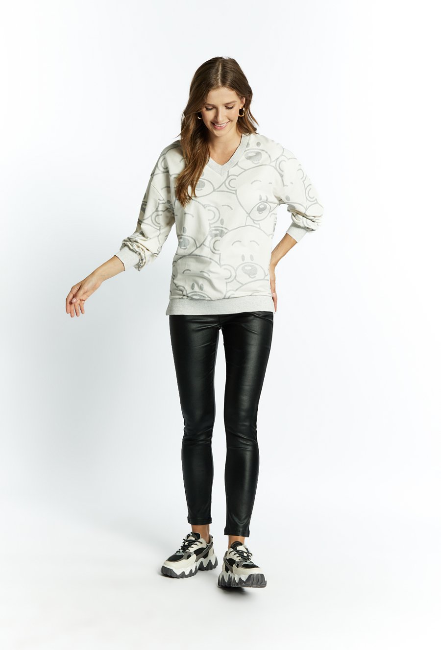 Dzianinowa bluza damska