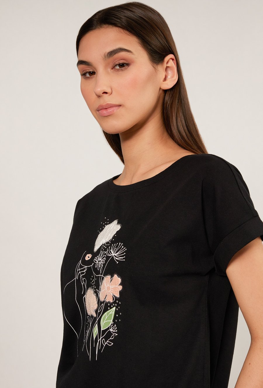 Bawełniany t-shirt z wzorem