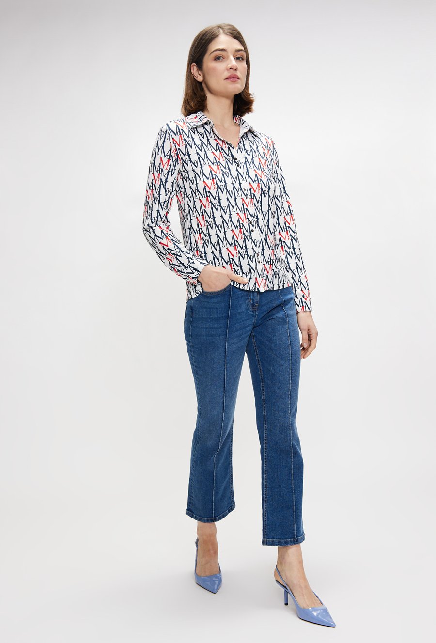 Wzorzysta bluzka damska