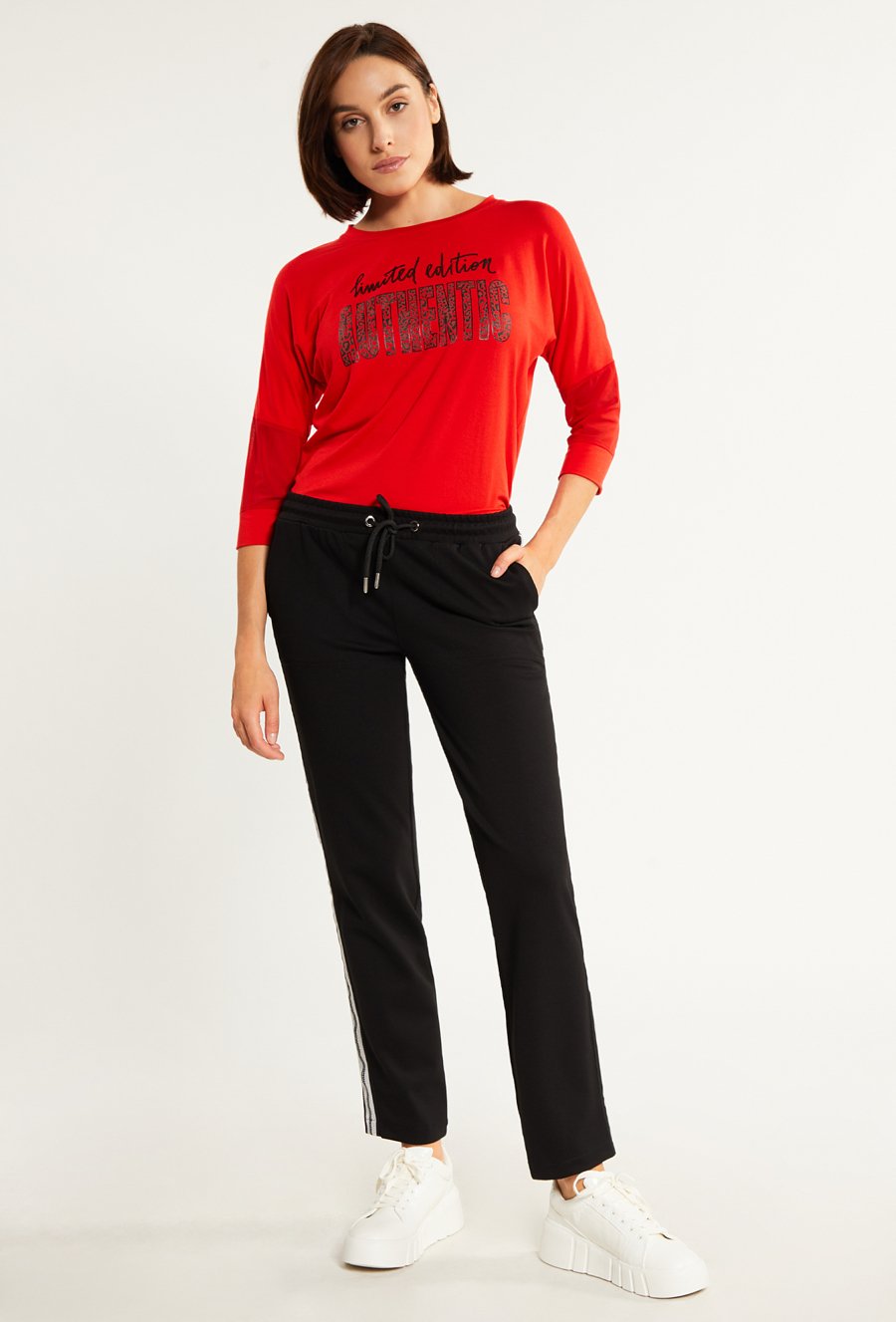 Dresowe spodnie z lampasami