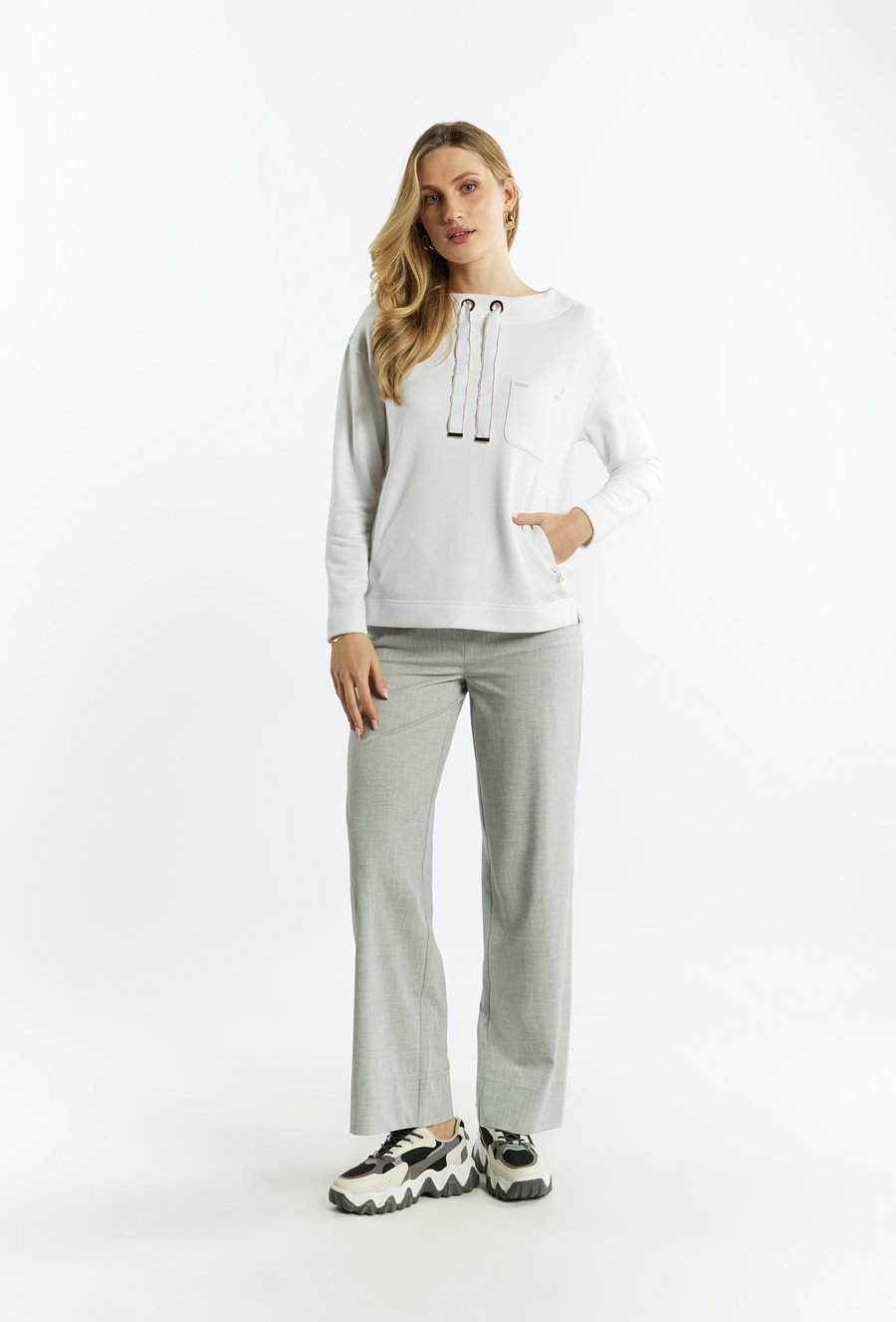 Bluza damska ze ściągaczem