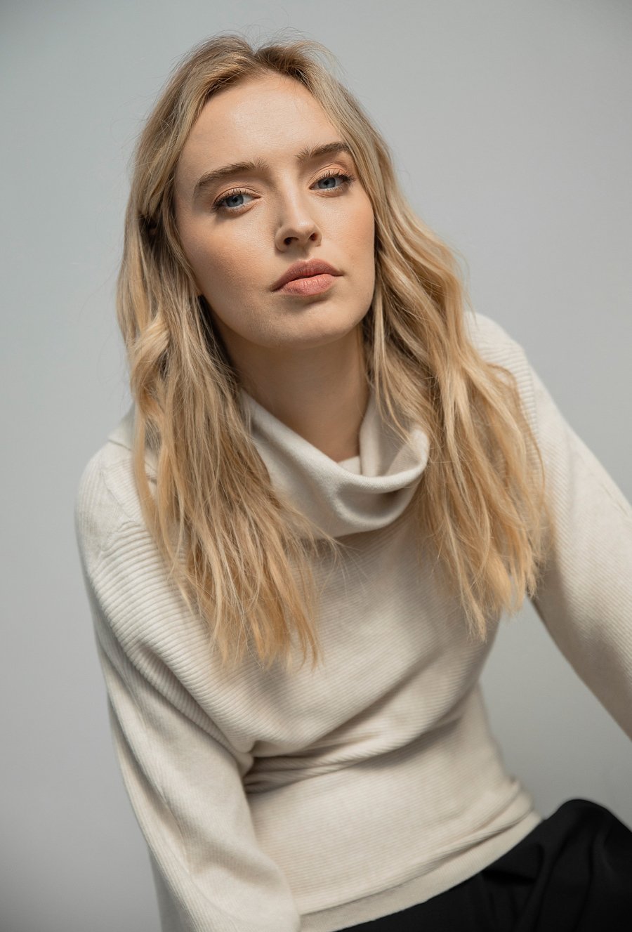 Golf z prążkowanej dzianiny