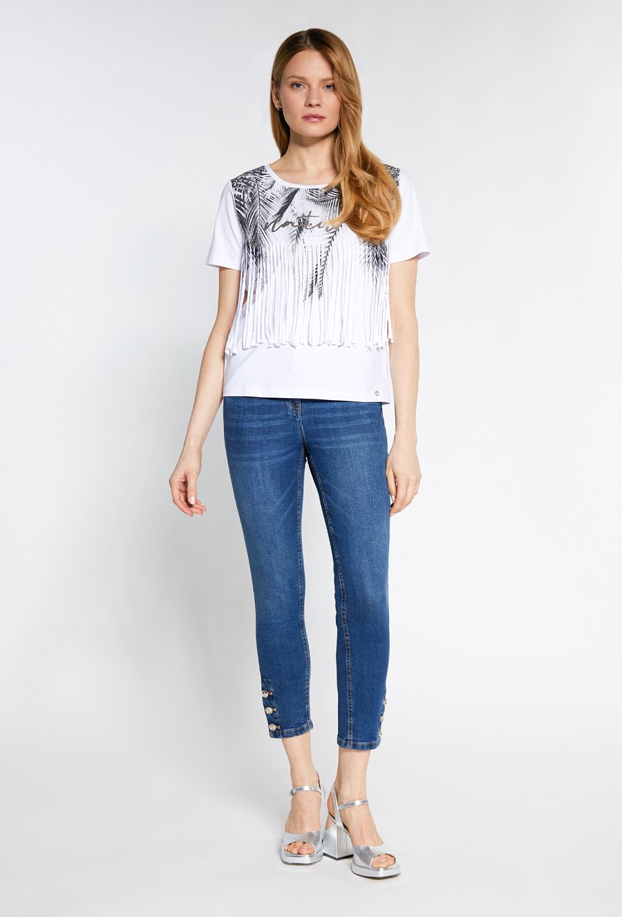 T-shirt z frędzlami