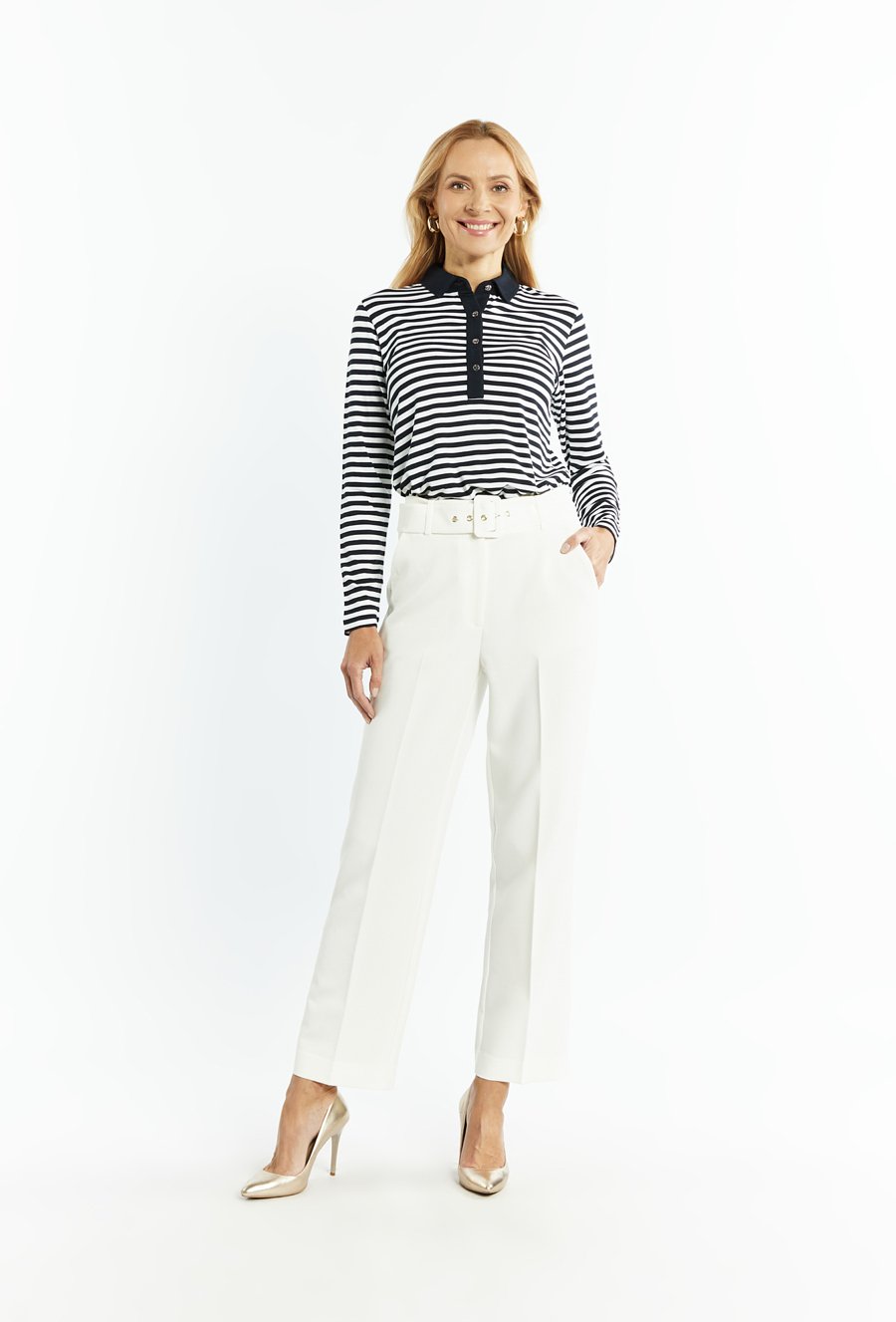 Wiskozowa bluzka z kołnierzem