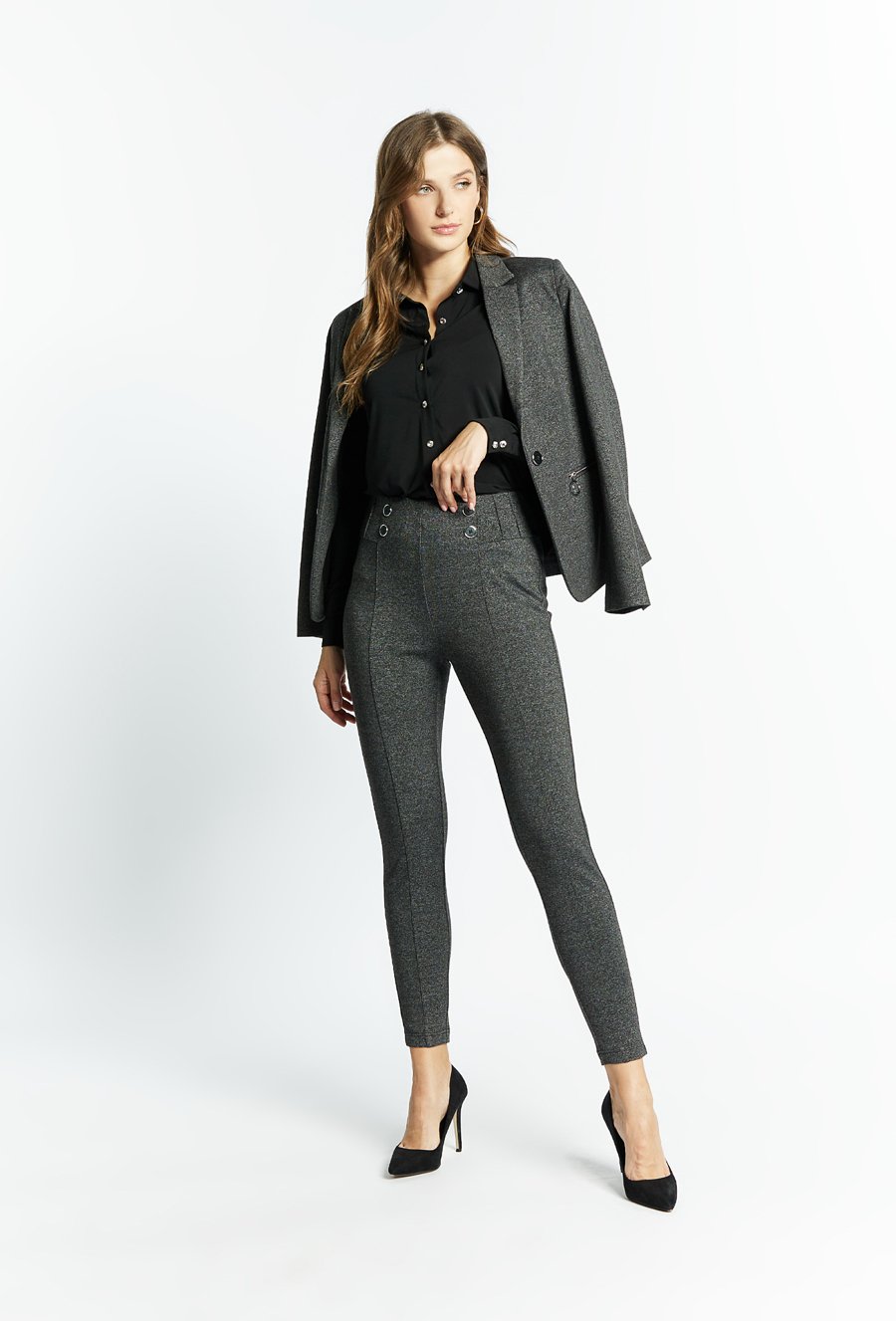 Spodnie damskie z guzikami