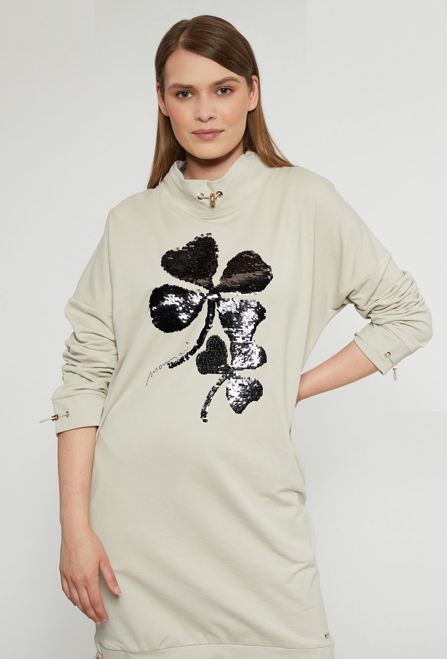 Bawełniana sukienka z wzorem koniczyny