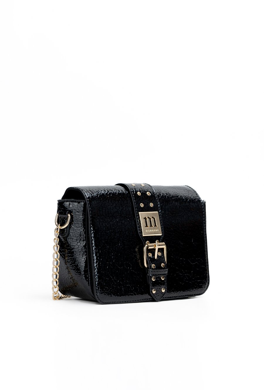 Kuferek damski z ozdobnym paskiem