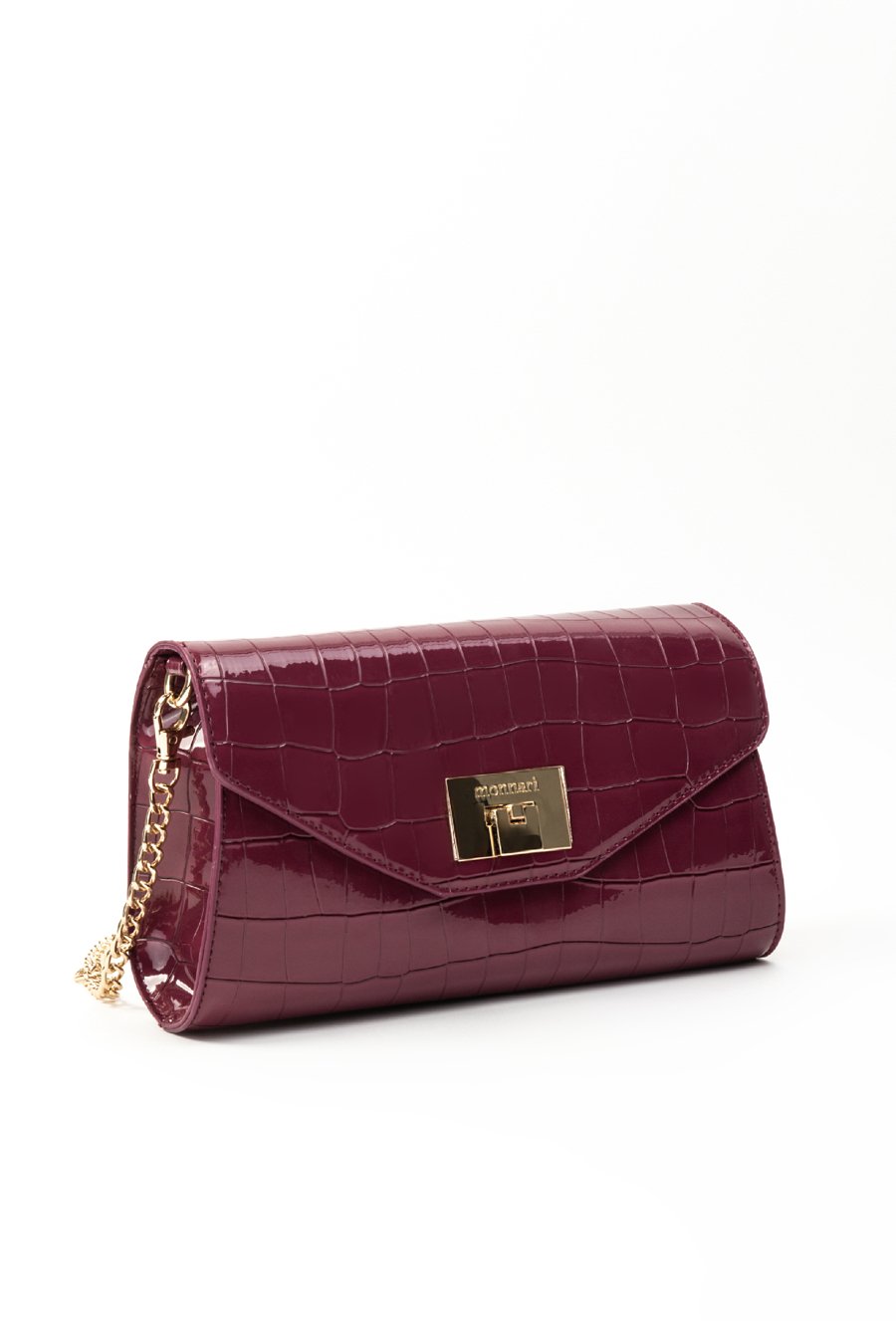 Lakierowana kopert&oacute;wka z łańcuszkiem