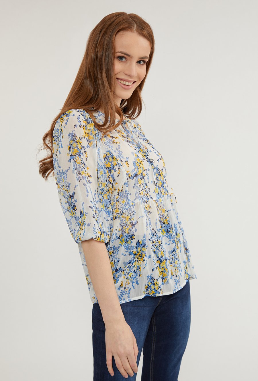 Wzorzysta bluzka damska