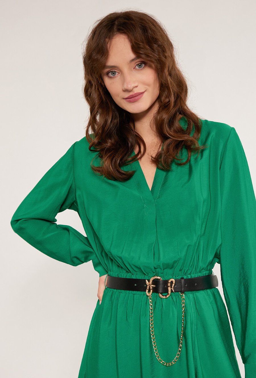 Koszulowa sukienka z wiskozy