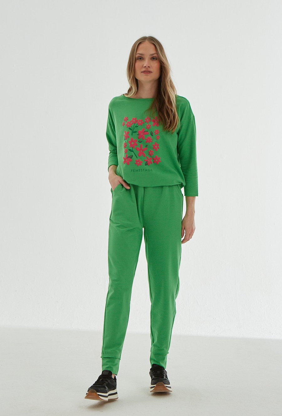 Zielona bluza z bawełny