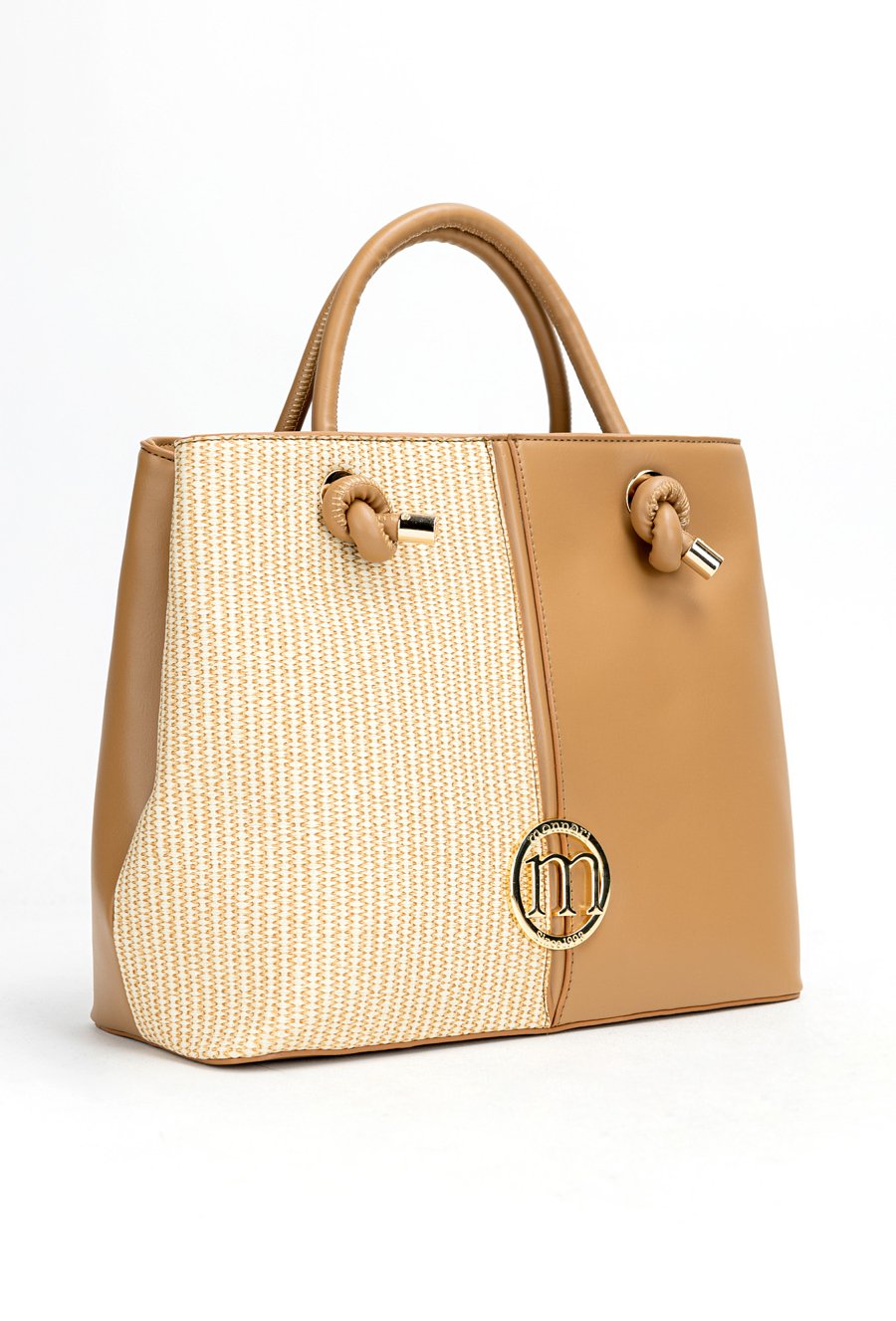 Duża torba damska z łączonych materiał&oacute;w