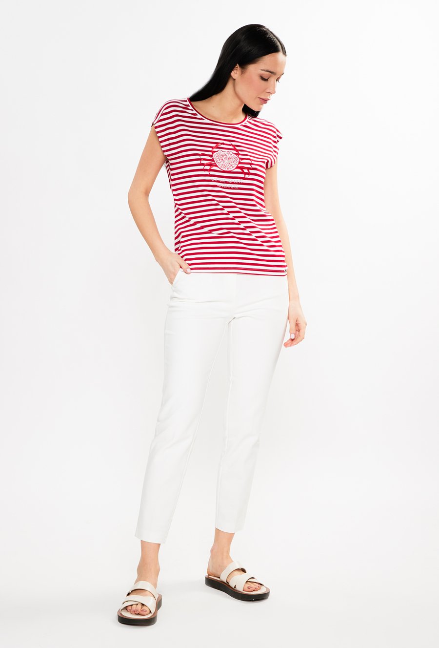 T-shirt damski w paski