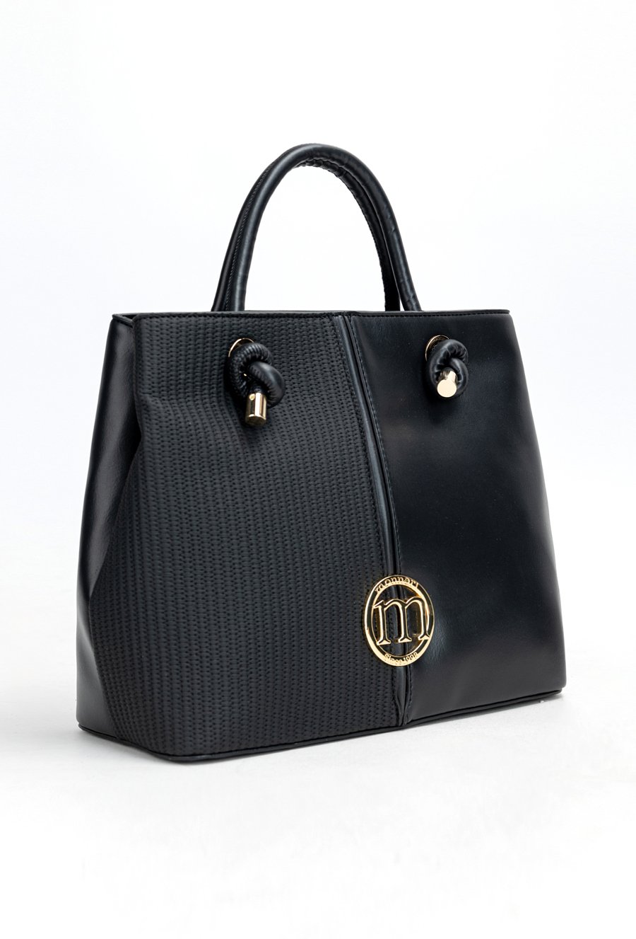 Duża torba damska z łączonych materiał&oacute;w