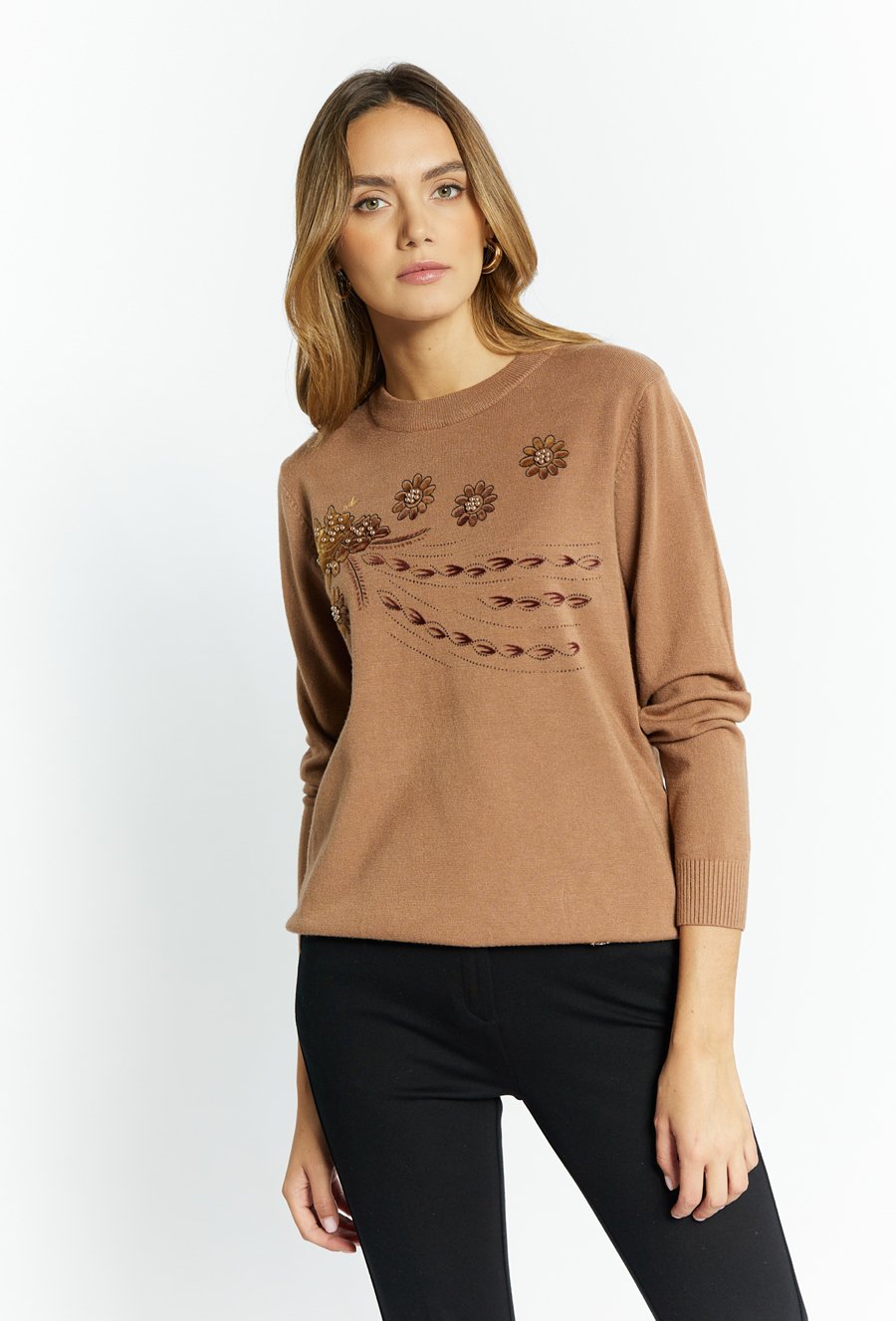 Sweter damski z wzorem