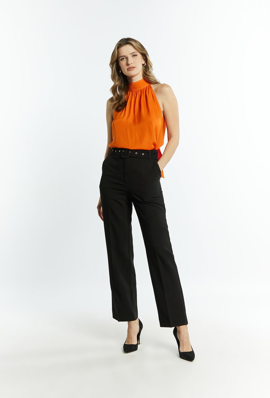 Bluzka damska z wiązaniem na plecach