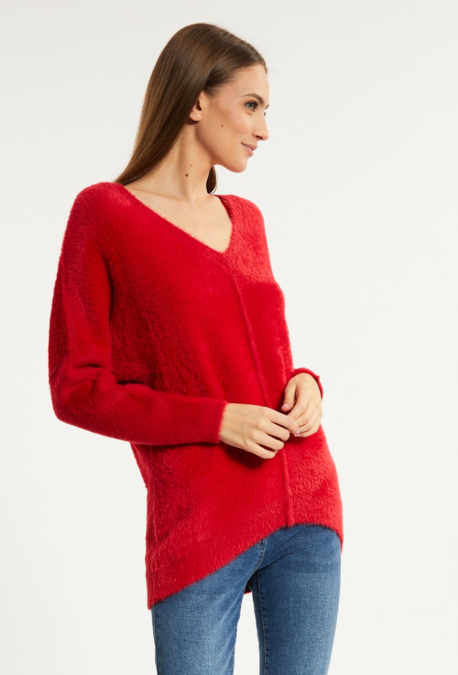 Sweter damski z włosiem