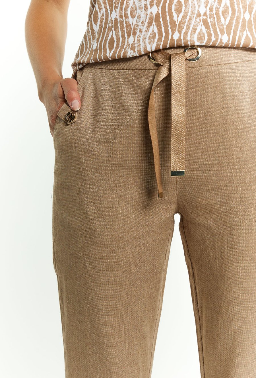 Lniane spodnie damskie