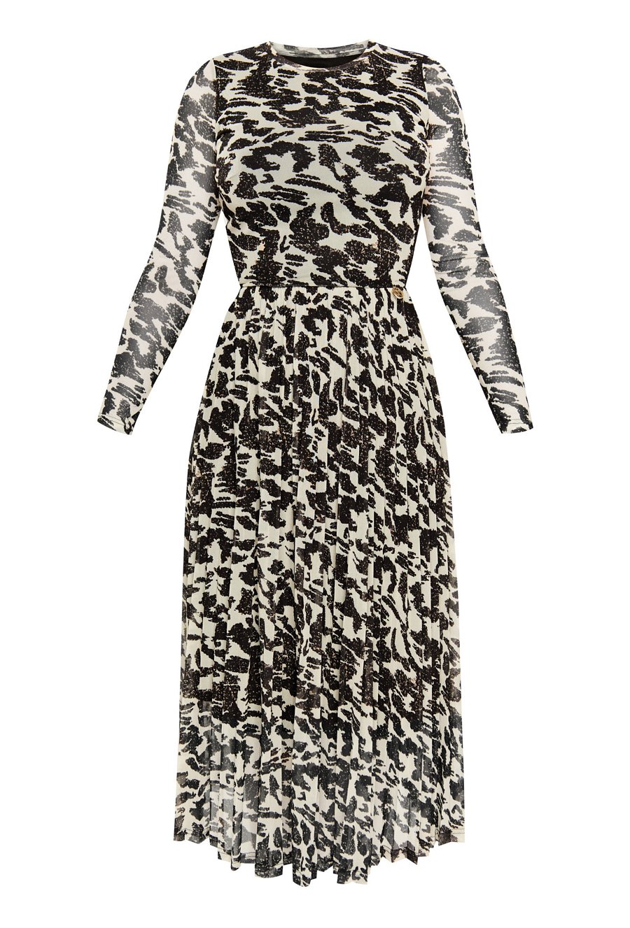 Wzorzysta sukienka midi