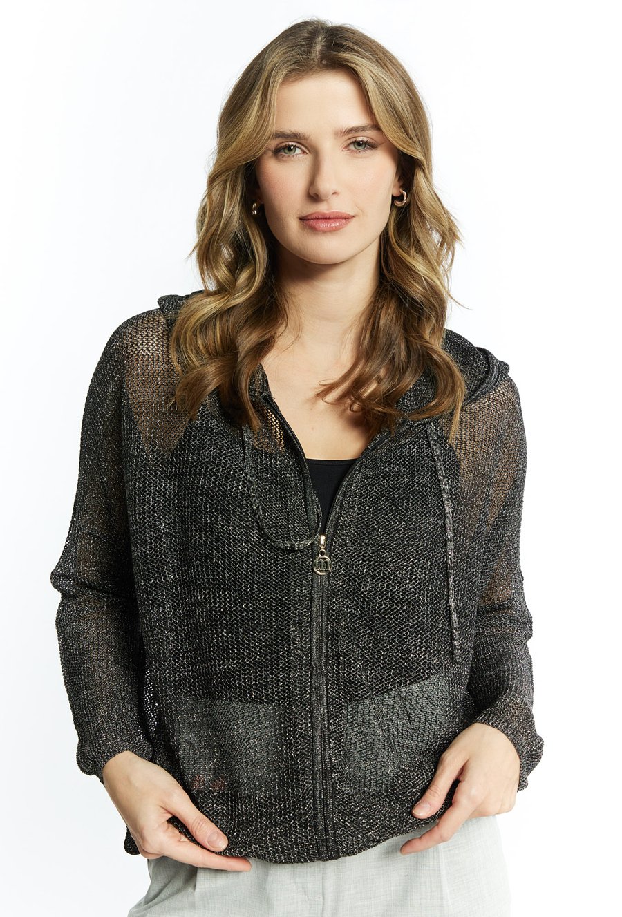 Sweter damski z kapturem