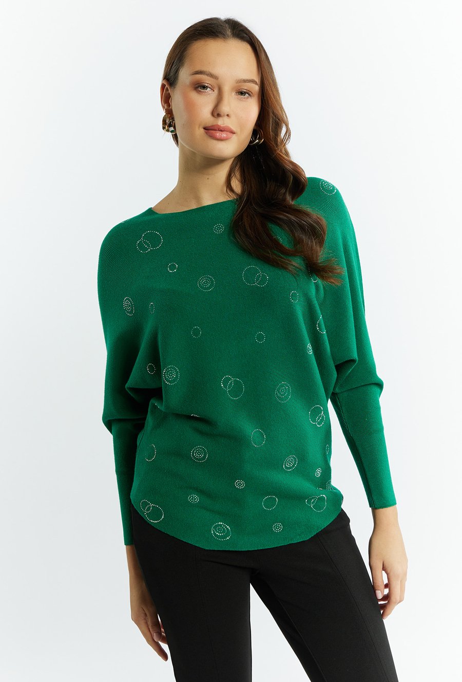 Sweter damski z aplikacjami