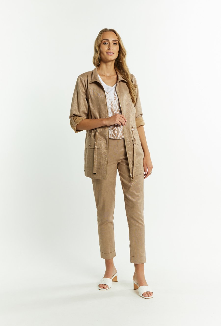 Rozpinana bluza lniana