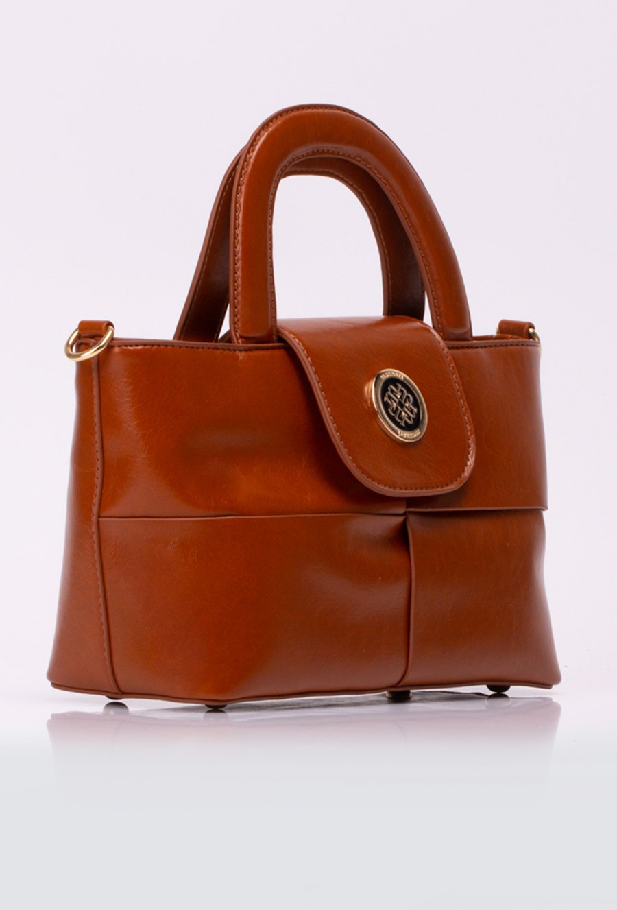 Mała, wizytowa torba z przekładanym materiałem