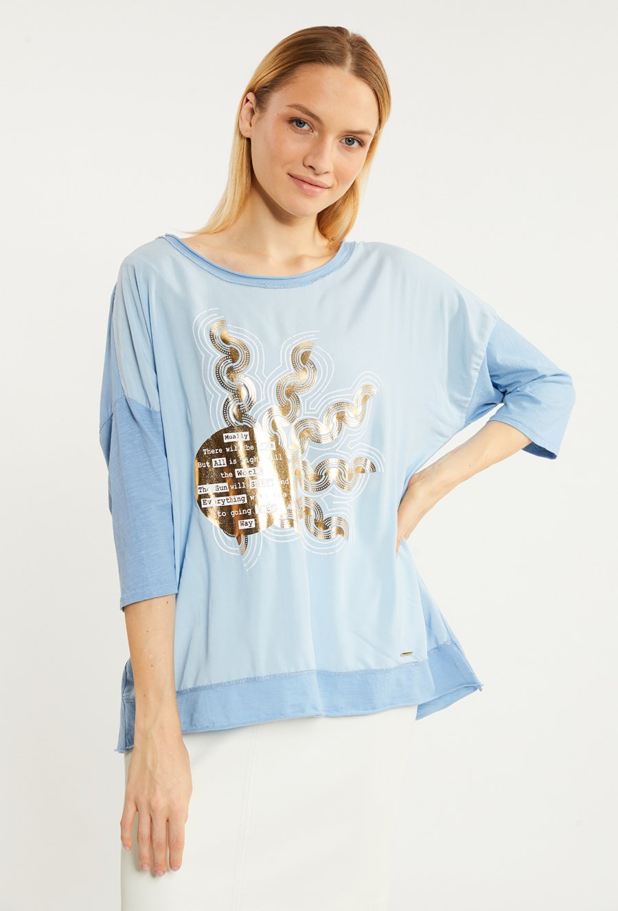 Bluzka damska z dłuższym tyłem