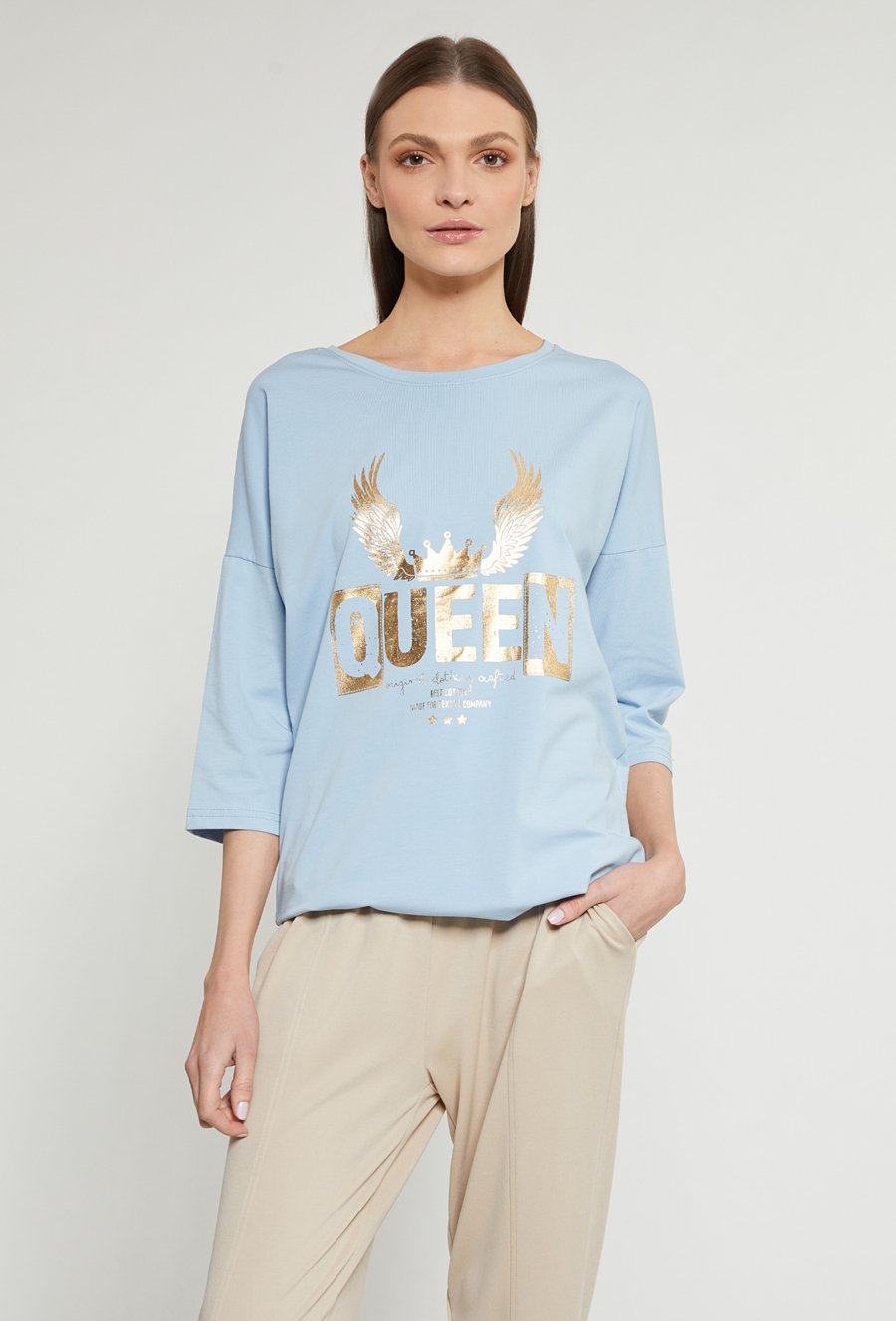 T-shirt damski z napisem Queen