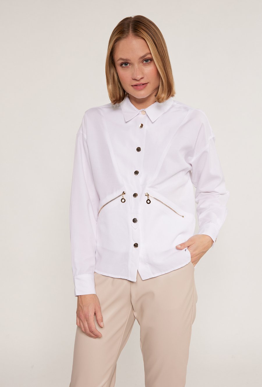 Koszulowa bluzka damska