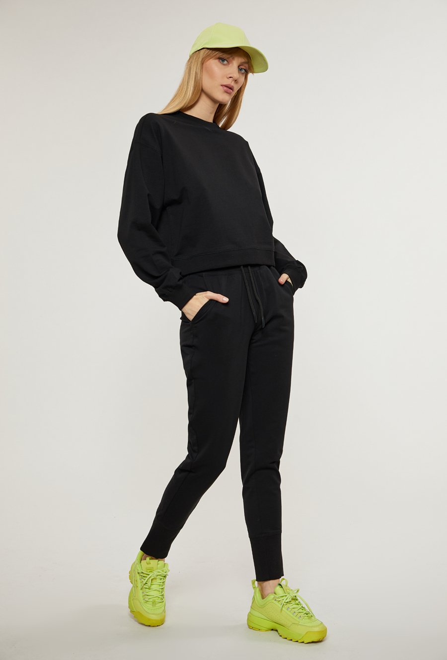 Gładka bluza crop top