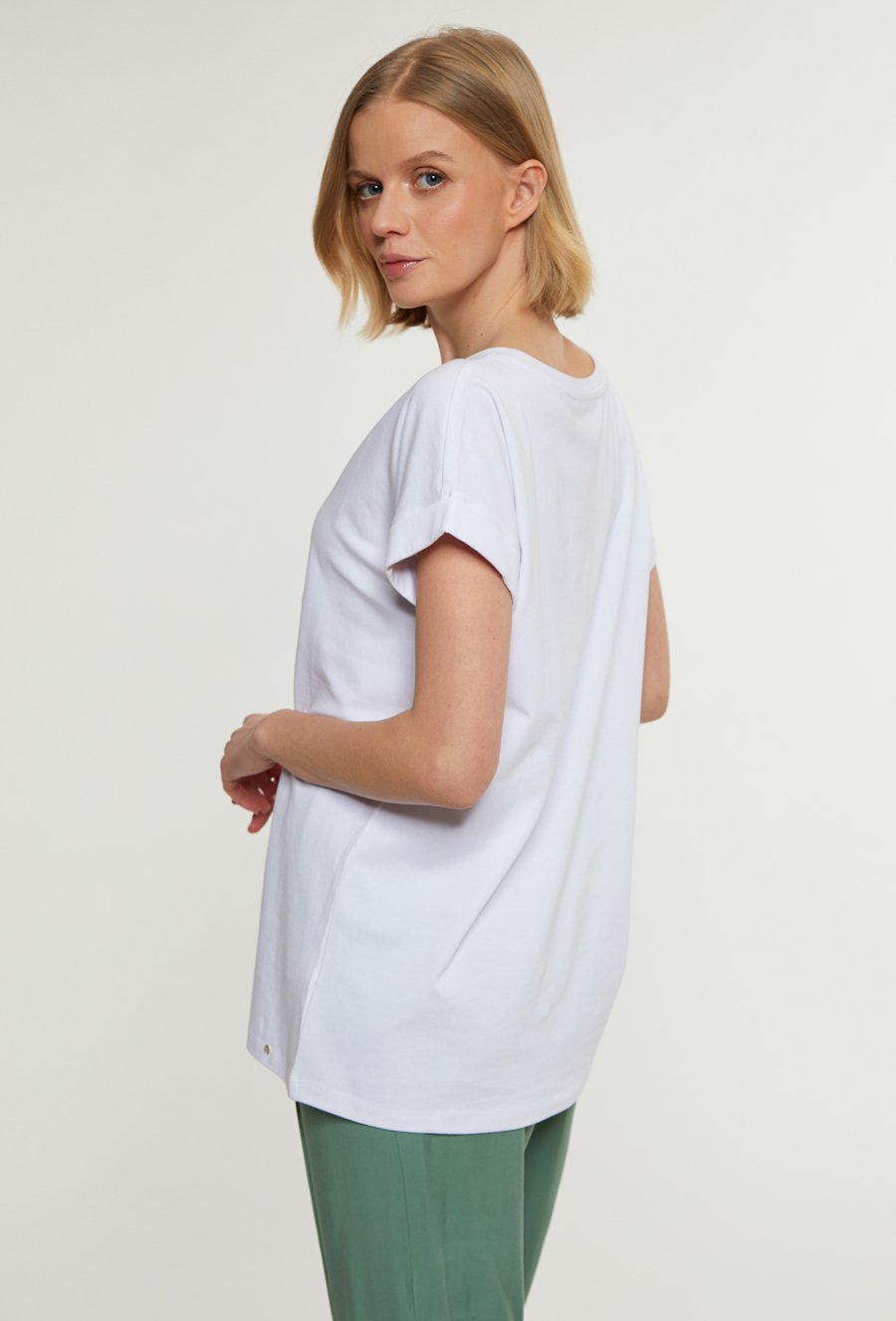 T-shirt z ozdobnym panelem