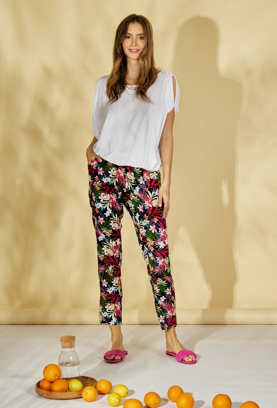 Wzorzyste spodnie damskie