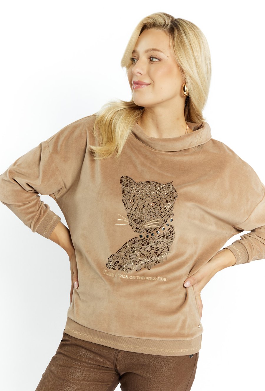 Bluza damska z dżetowym wzorem