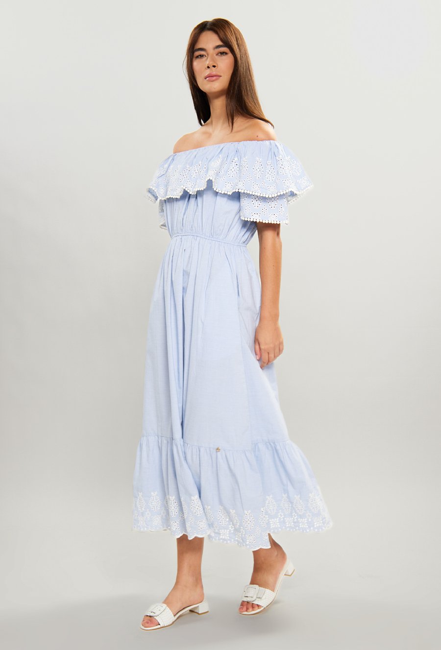 Sukienka damska z falbanką