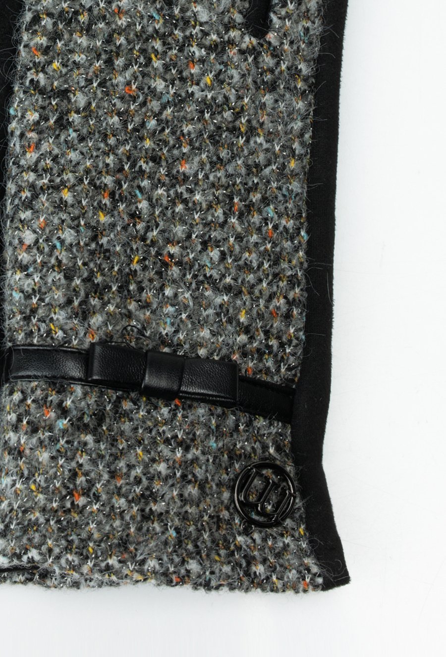 Wzorzyste rękawiczki z kokardką