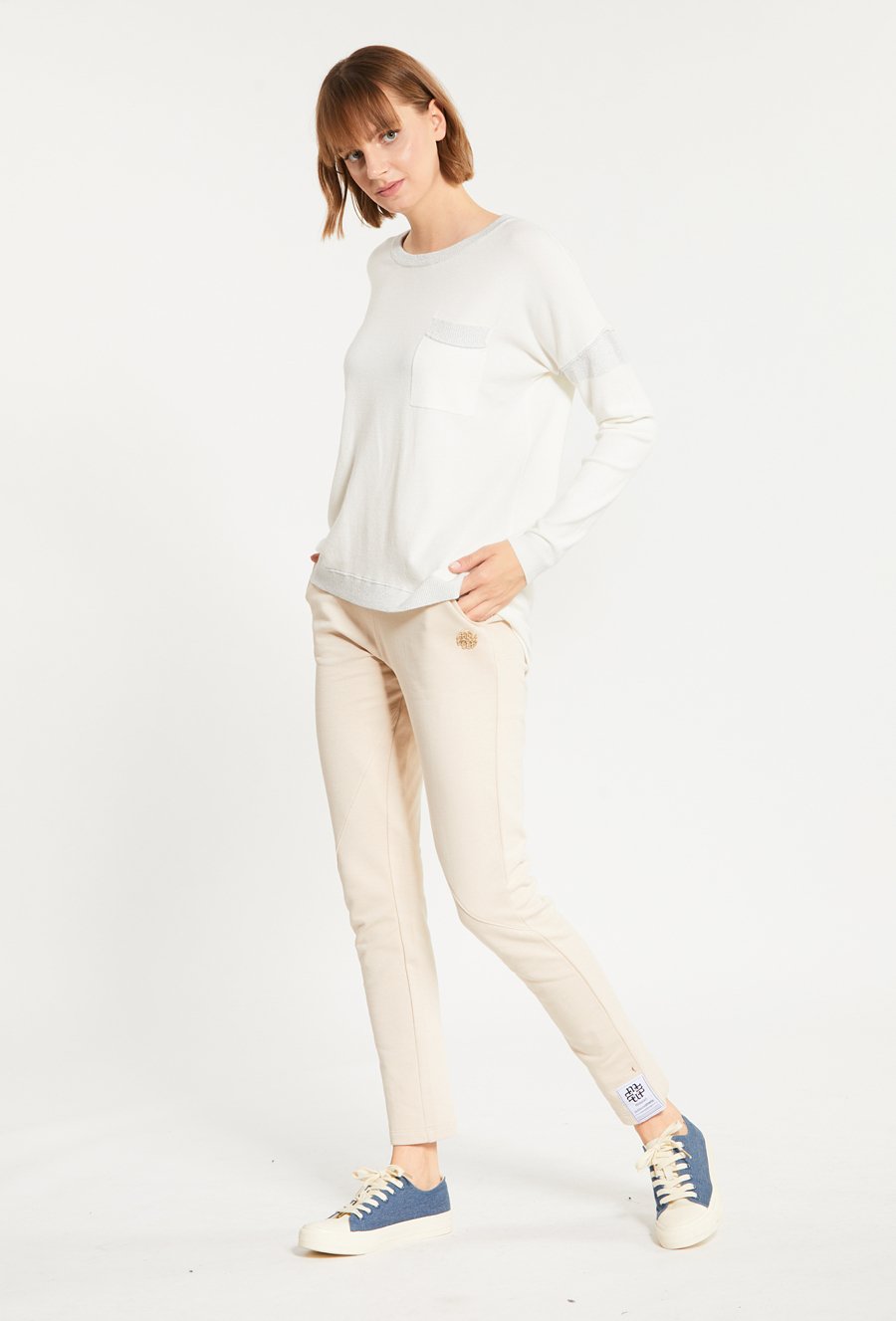 Sweter damski z kieszonką